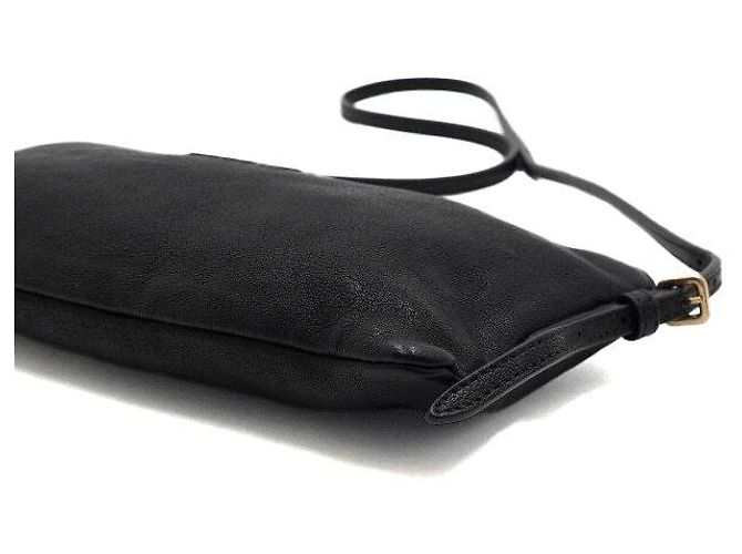 Miu Miu Borsa a tracolla pouch in pelle Napa nera - vista 8