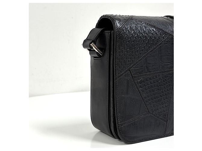 Autre Marque Borsa a tracolla Monogram University Crossbody Black - vista 10