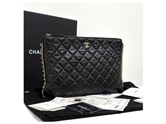 Chanel Clutch con dettaglio a catena Nero - vista 3