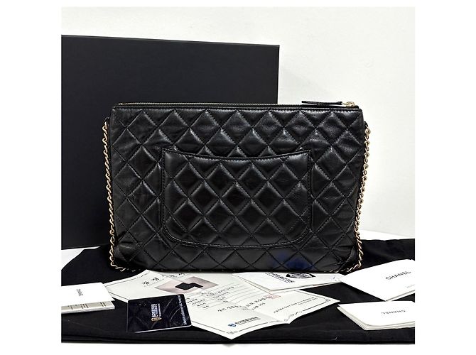 Chanel Clutch con dettaglio a catena Nero - vista 4