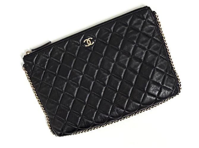 Chanel Clutch con dettaglio a catena Nero - vista 6