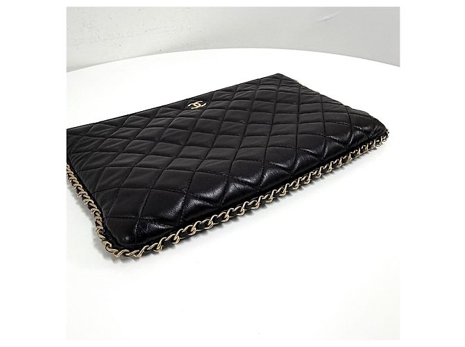 Chanel Clutch con dettaglio a catena Nero - vista 9