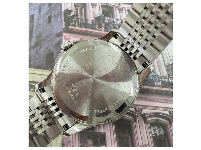 Gucci G-Timeless Quadrante Nero Diamanti Bracciale Rice Grain Quartz - vista 10