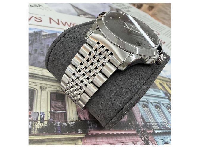 Gucci G-Timeless Quadrante Nero Diamanti Bracciale Rice Grain Quartz - vista 6