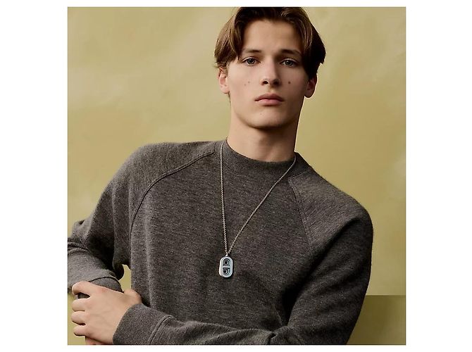 Hermès Collana Maillon Deep da uomo - vista 3
