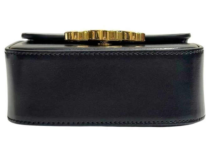 Céline Mini Cloud in vitello lucido nero - vista 8