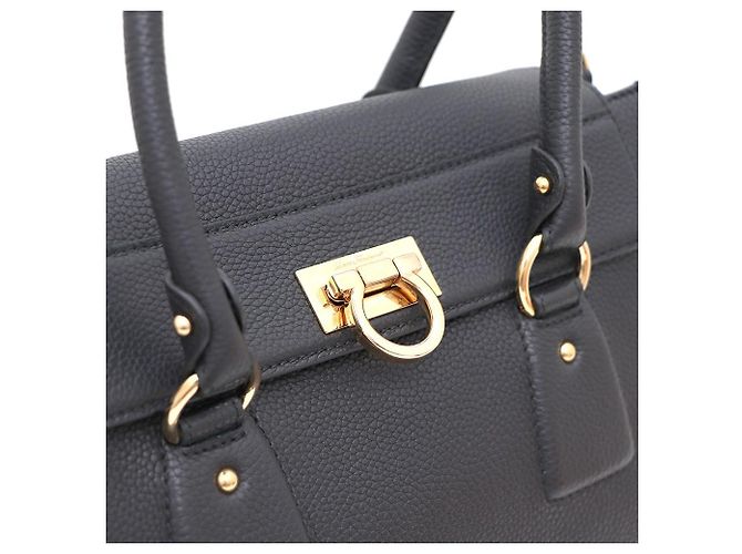 Salvatore Ferragamo Borsa Tote Gancini Medium Borsa a Tracolla Nera - vista 6
