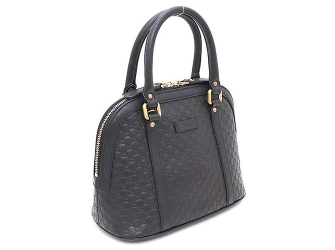 Borsa Mini Dome Micro Guccissima GG nera e borsa a tracolla - vista 2