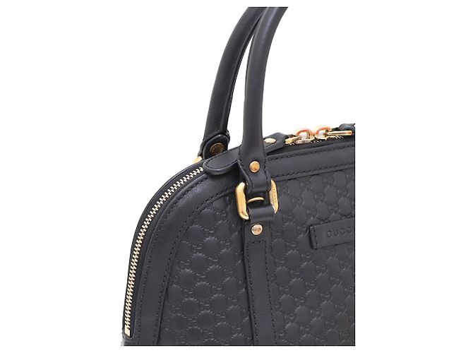 Borsa Mini Dome Micro Guccissima GG nera e borsa a tracolla - vista 5