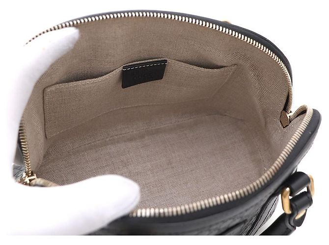 Borsa Mini Dome Micro Guccissima GG nera e borsa a tracolla - vista 8