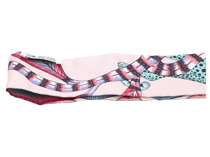 Sciarpa di seta Hermès Twilly Rossa - vista 5