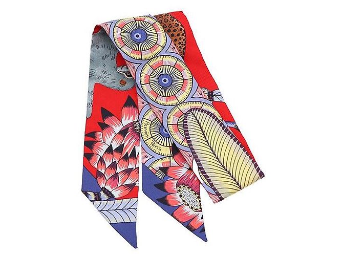 Foulard di seta Twilly Hermès Giallo - vista 3