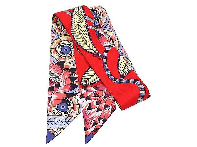 Foulard di seta Twilly Hermès Giallo - vista 4