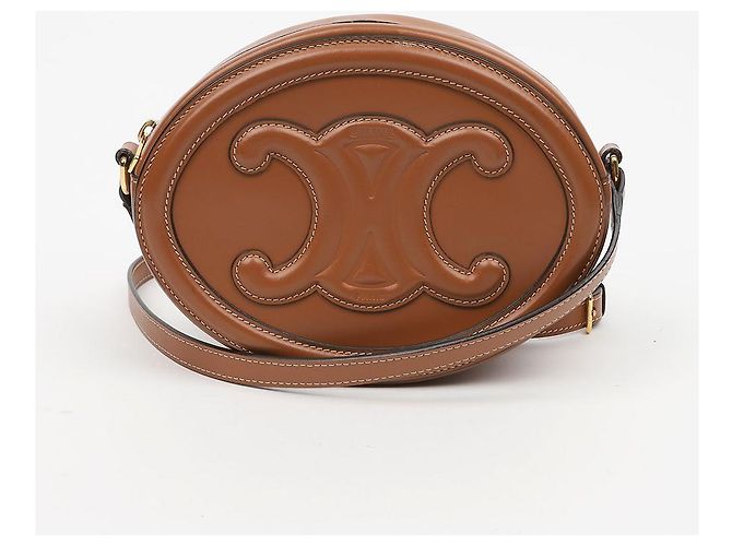 Céline Bolso bandolera Triomphe Oval Tan - vista 2