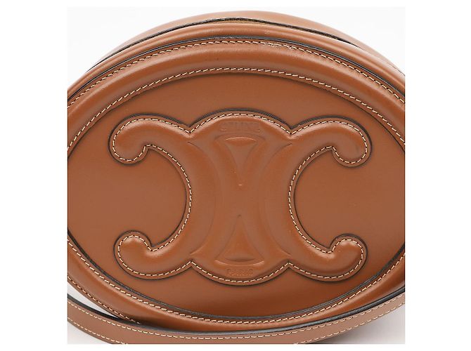 Céline Bolso bandolera Triomphe Oval Tan - vista 3