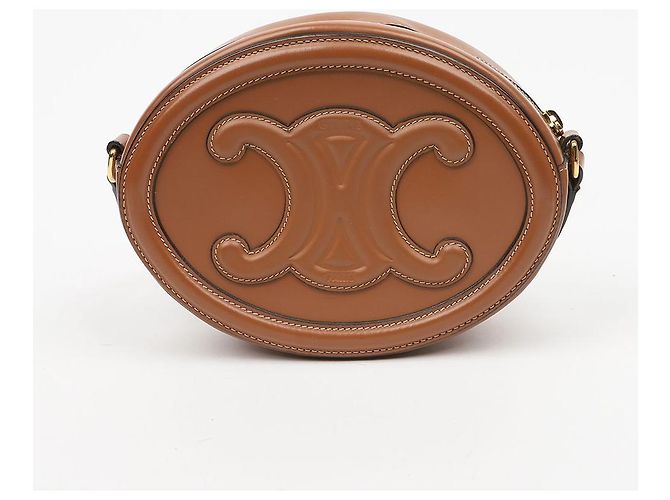 Céline Bolso bandolera Triomphe Oval Tan - vista 4