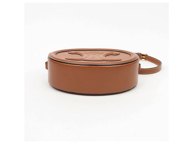 Céline Bolso bandolera Triomphe Oval Tan - vista 8