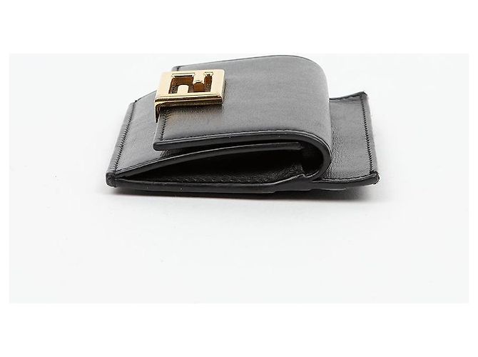 Fendi Tarjetero de bolsillo de cuero Negro - vista 4