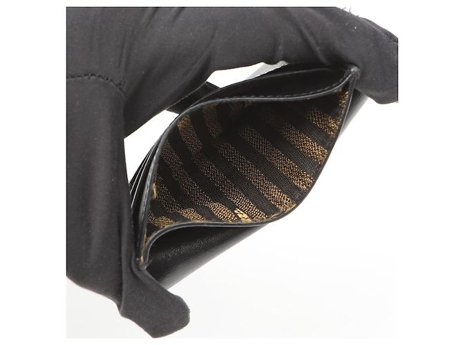 Fendi Tarjetero de bolsillo de cuero Negro - vista 8