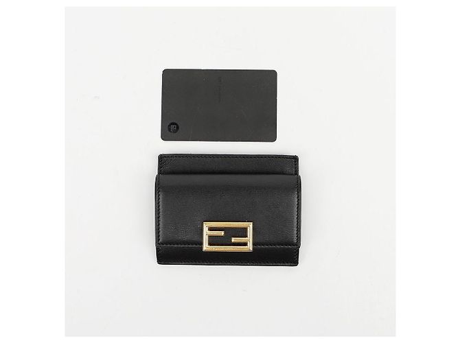 Fendi Tarjetero de bolsillo de cuero Negro - vista 9