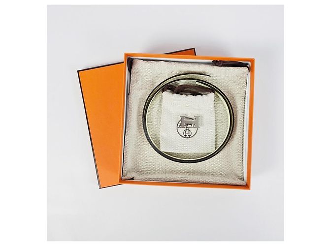 Hermès Cinturón de mujer con hebilla y correa de cuero reversible Mini - vista 11