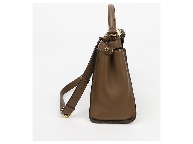 Fendi Borsa a Tracolla Tote Peekaboo Medium Marrone - vista 5