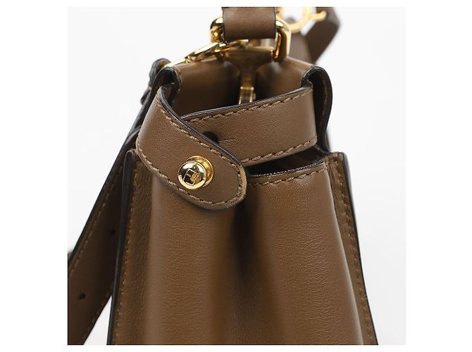 Fendi Borsa a Tracolla Tote Peekaboo Medium Marrone - vista 6