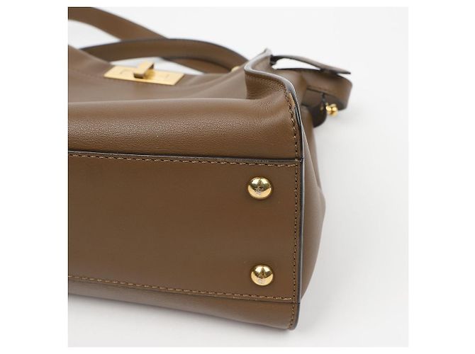 Fendi Borsa a Tracolla Tote Peekaboo Medium Marrone - vista 8