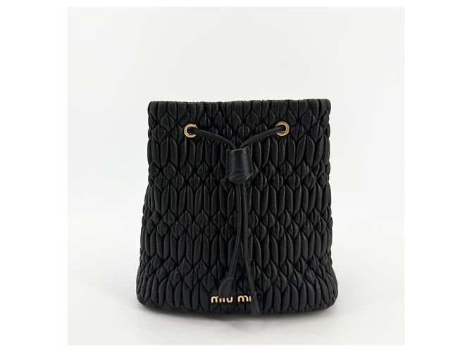 Borsa a secchiello Miu Miu in cristallo marrone - vista 4