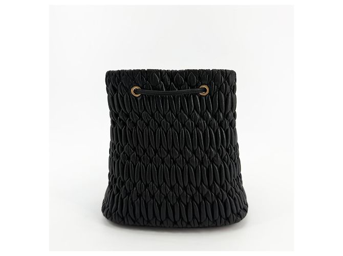 Borsa a secchiello Miu Miu in cristallo marrone - vista 5