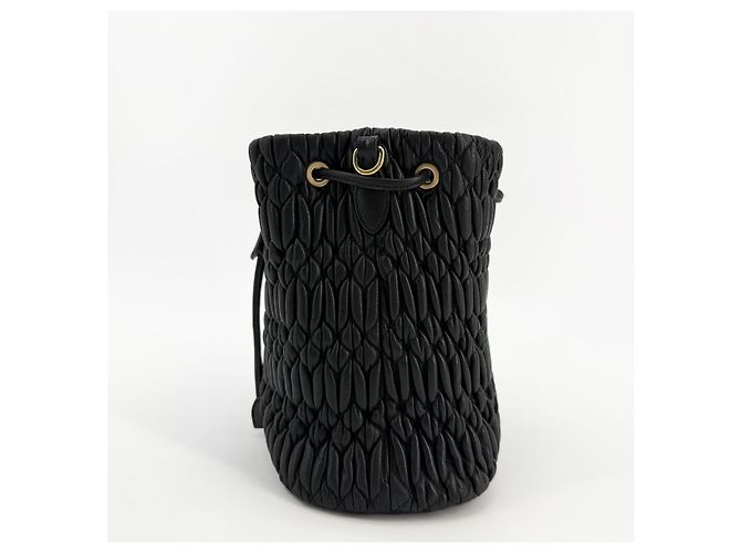 Borsa a secchiello Miu Miu in cristallo marrone - vista 6