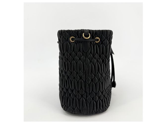 Borsa a secchiello Miu Miu in cristallo marrone - vista 7