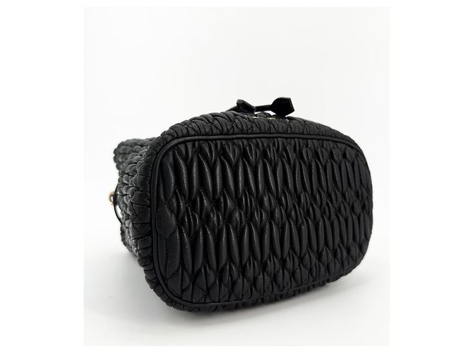 Borsa a secchiello Miu Miu in cristallo marrone - vista 8