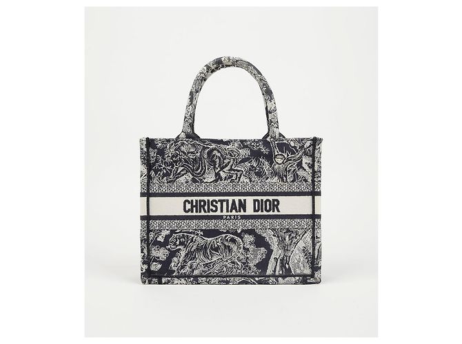 Borsa tote piccola Dior marrone jacquard - vista 2
