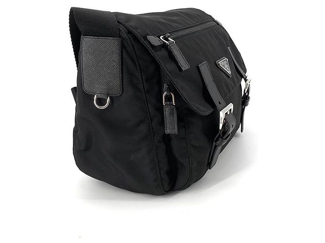 Prada Borsa Messenger a Tracolla in Re-Nylon con Logo Triangolare - vista 4