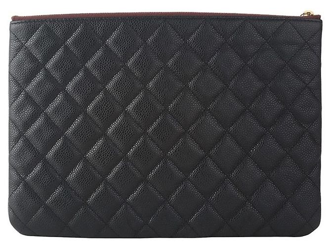 Chanel Clutch Caviar Gold New Medium - vista 2