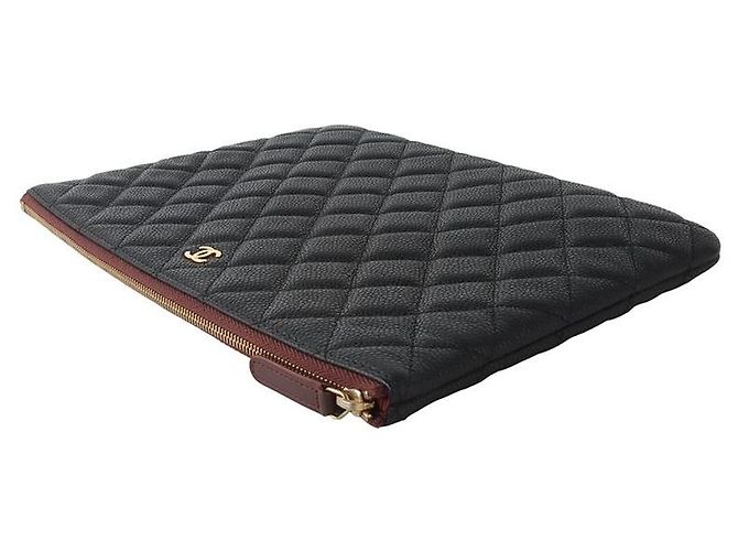 Chanel Clutch Caviar Gold New Medium - vista 5
