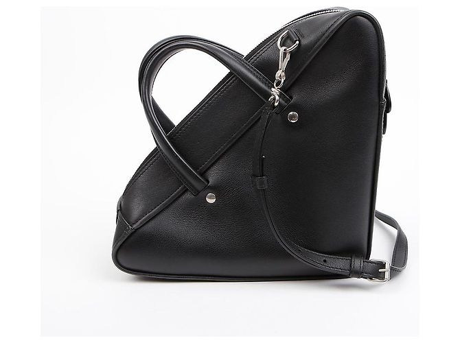 Balenciaga Borsa a tracolla Triangle Duffle in pelle Nero - vista 5