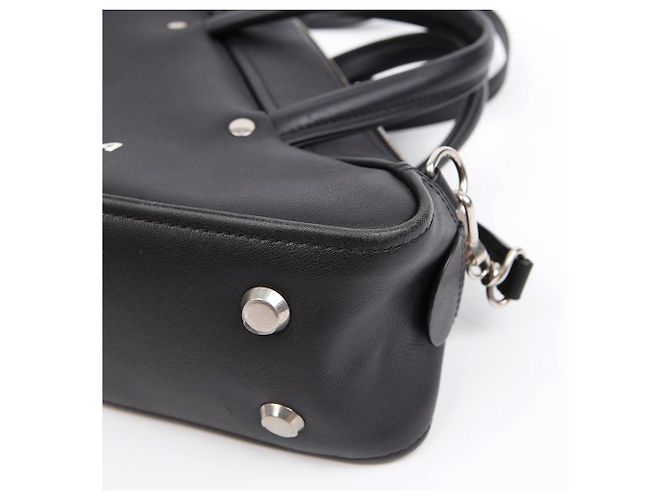 Balenciaga Borsa a tracolla Triangle Duffle in pelle Nero - vista 8