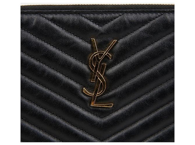 Autre Marque Clutch Monogram SAINT LAURENT in pelle di vitello - vista 2