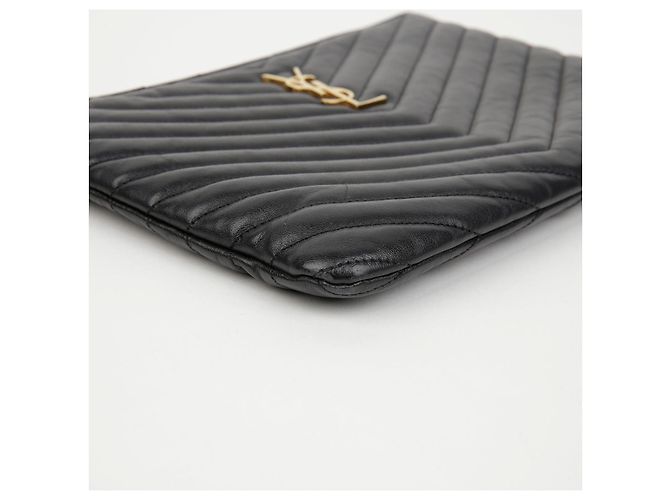 Autre Marque Clutch Monogram SAINT LAURENT in pelle di vitello - vista 6