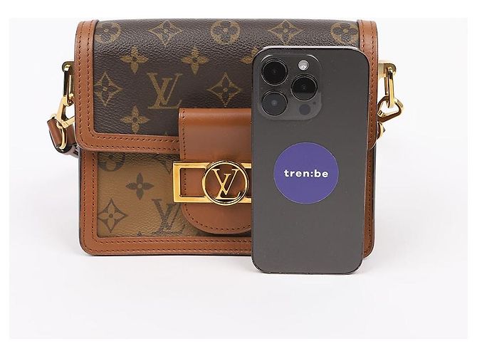 Louis Vuitton Borsa Dauphine Mini Monogram Reverse Canvas - vista 10