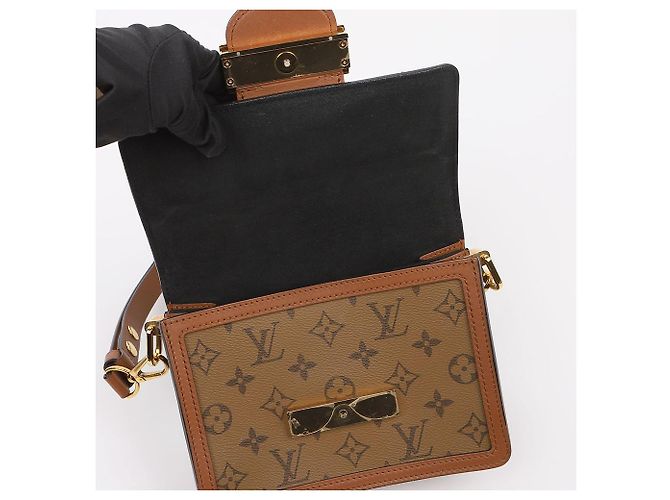 Louis Vuitton Borsa Dauphine Mini Monogram Reverse Canvas - vista 11
