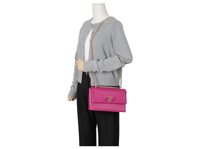 Salvatore Ferragamo Borsa a tracolla Genie Medium Chain - vista 18