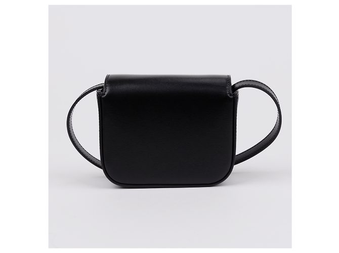 Céline Mini Claude en piel de becerro brillante negra - vista 3