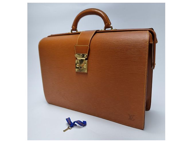Louis Vuitton Pfermore Doctor Bag Document Holder Camel (Premium, Unisex Briefcase) - vista 6