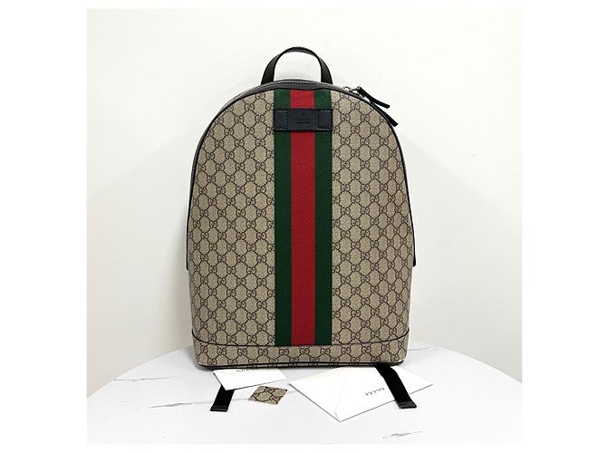 Gucci Zaino Supreme Web Stripe - vista 2