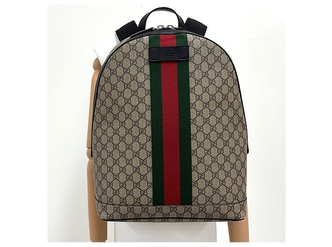 Gucci Zaino Supreme Web Stripe - vista 4