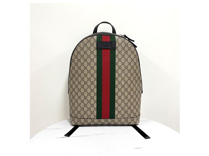 Gucci Zaino Supreme Web Stripe - vista 6