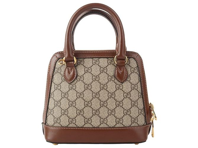 Gucci Mini Borsa a Tracolla GG Supreme Horsebit con Manico Superiore - vista 2